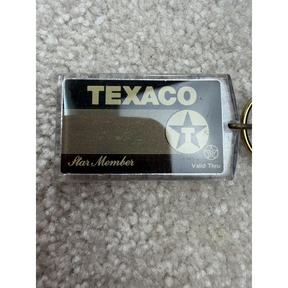 Vintage TEXACO Star Member Keychain Drop In Box Gas Station Advertising Florida